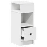 Bedside Cabinet with Drawer White 25x31x66 cm - 45-Degree Angle