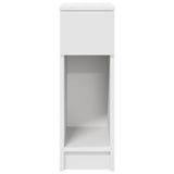 Bedside Cabinet with Drawer White 20x36x60 cm - Top-Down View