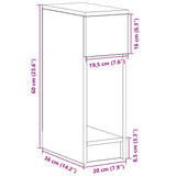 Bedside Cabinet with Drawer White 20x36x60 cm - Extra Image