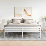 Bedside Cabinets with Drawer 2 pcs White 20x36x60 cm - Side View