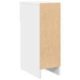 Bedside Cabinets with Drawer 2 pcs White 20x36x60 cm - Low Angle