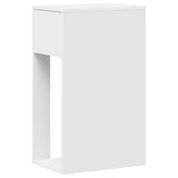 Computer Tower Stand with Drawer White 30x44x74 cm - Close-Up Angle