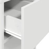 Computer Tower Stand with Drawer White 30x44x74 cm - Low Angle