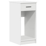 Computer Tower Stand with Drawer White 35x45x77 cm - Front View