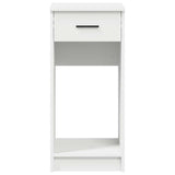 Computer Tower Stand with Drawer White 35x45x77 cm - 45-Degree Angle