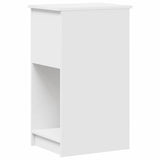 Computer Tower Stand with Drawer White 35x45x77 cm - Close-Up Angle