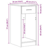 Computer Tower Stand with Drawer White 35x45x77 cm - Extra Image