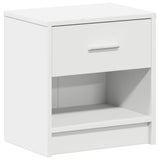 Bedside Cabinet with Drawer White 39x28x41 cm - Front View