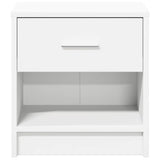 Bedside Cabinet with Drawer White 39x28x41 cm - Top-Down View