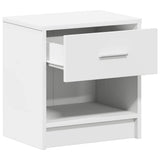 Bedside Cabinet with Drawer White 39x28x41 cm - 45-Degree Angle