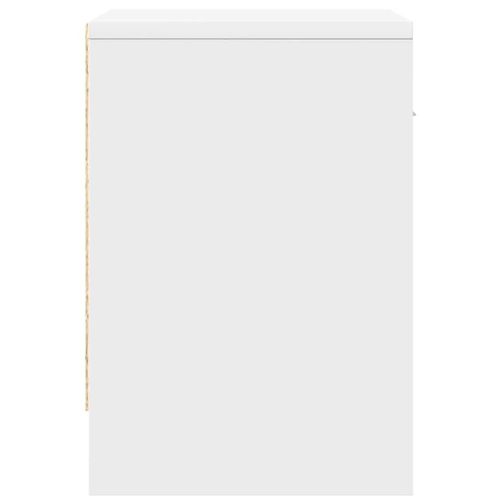 Bedside Cabinet with Drawer White 39x28x41 cm