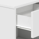 Bedside Cabinet with Drawer White 39x28x41 cm - Low Angle