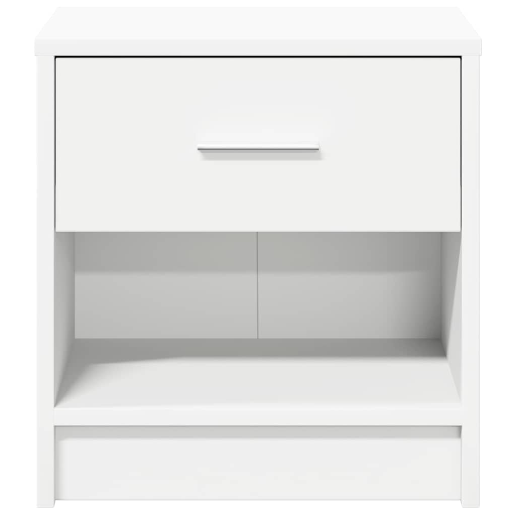 Bedside Cabinets 2 pcs with Drawer White 39x28x41 cm