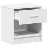 Bedside Cabinets 2 pcs with Drawer White 39x28x41 cm - 45-Degree Angle