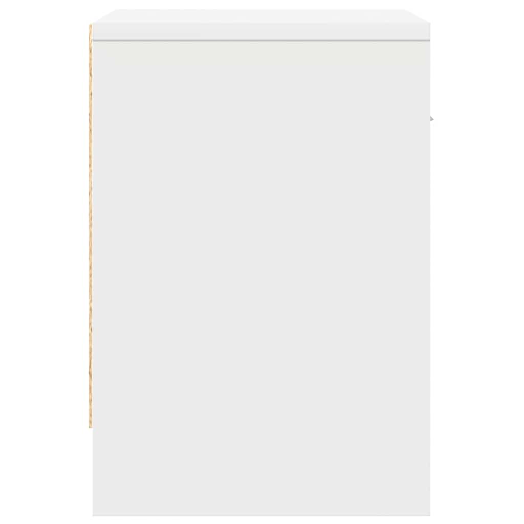 Bedside Cabinets 2 pcs with Drawer White 39x28x41 cm