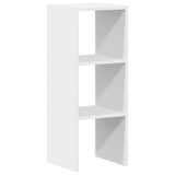 Bookcase Stackable White 30x30x80 cm Engineered Wood - Front View