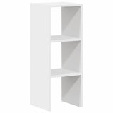 Bookcase Stackable White 30x30x80 cm Engineered Wood - Rear View