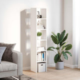 Bookcases 2 pcs Stackable White 30x30x80 cm Engineered Wood - Side View