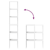 Bookcases 2 pcs Stackable White 30x30x80 cm Engineered Wood - Close-Up Angle