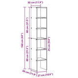 Bookcases 2 pcs Stackable White 30x30x80 cm Engineered Wood