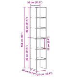Bookcases 2 pcs Stackable White 30x30x80 cm Engineered Wood - Extra Image