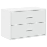 Cabinet with 2 Drawers White 60x31x40 cm Engineered Wood - Front View