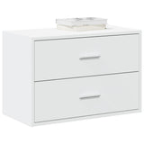 Cabinet with 2 Drawers White 60x31x40 cm Engineered Wood