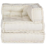 Modular Sofa Unit Cream 70x70x54 Fabric - Front View