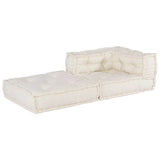 Modular Sofa Unit Cream 70x70x54 Fabric - Top-Down View