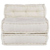 Modular Sofa Unit Cream 70x70x54 Fabric