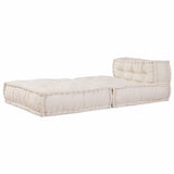 Modular Sofa Unit Cream 70x70x54 Fabric - Side View