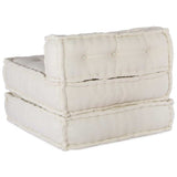 Modular Sofa Unit Cream 70x70x54 Fabric - Rear View