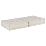 Modular Sofa Unit Cream 70x70x36 Fabric - Side View