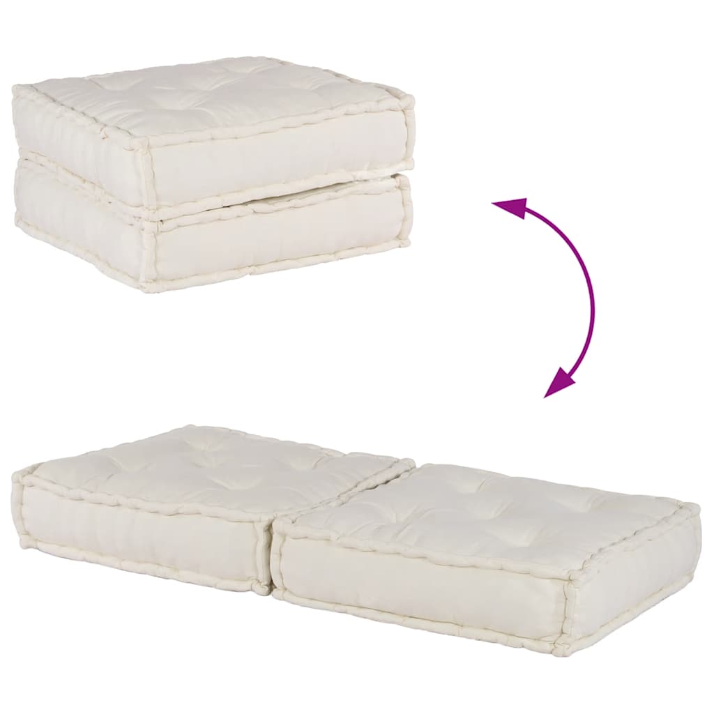 Modular Sofa Unit Cream 70x70x36 Fabric