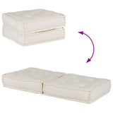 Modular Sofa Unit Cream 70x70x36 Fabric - 45-Degree Angle