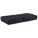Modular Sofa Unit Anthracite 70x70x36 Fabric - Side View