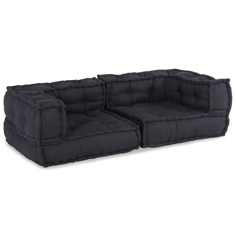 2-seater Modular Sofa Anthracite 140x70x36 Fabric