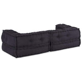 2-seater Modular Sofa Anthracite 140x70x36 Fabric - Top-Down View