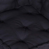 2-seater Modular Sofa Anthracite 140x70x36 Fabric - Close-Up Angle