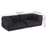 2-seater Modular Sofa Anthracite 140x70x36 Fabric - Extra Image