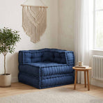 Modular Sofa Unit Fabric Indigo 70 x 70 x 56 cm