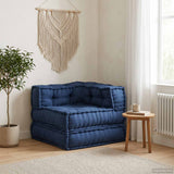 Modular Sofa Unit Fabric Indigo 70 x 70 x 56 cm