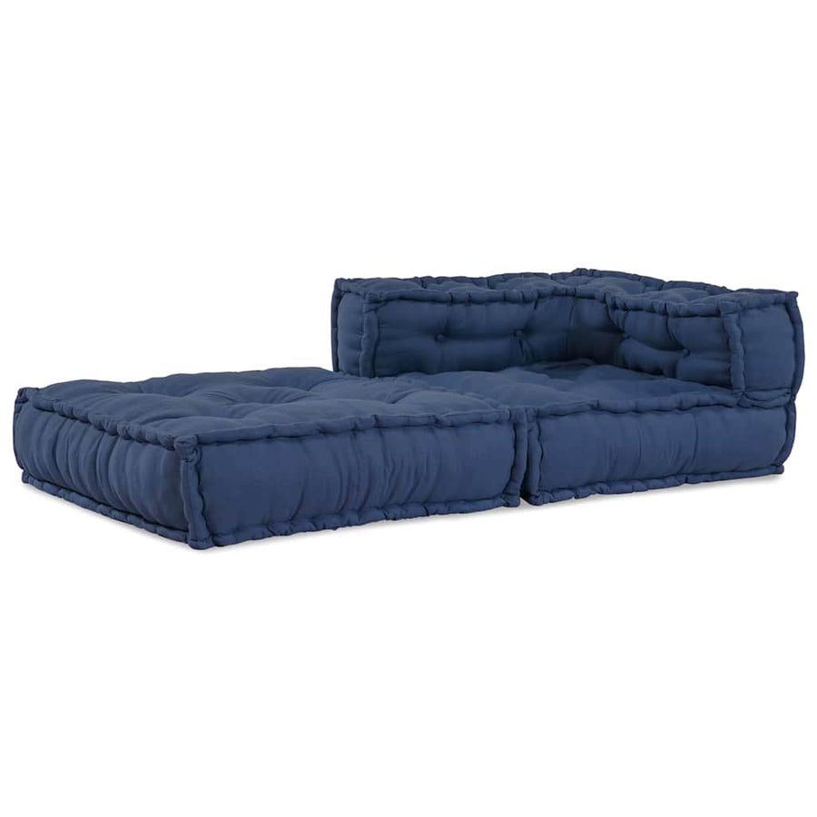 Modular Sofa Unit Fabric Indigo 70 x 70 x 56 cm