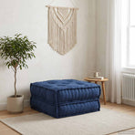 Modular Sofa Unit Fabric Indigo 70 x 70 x 36 cm