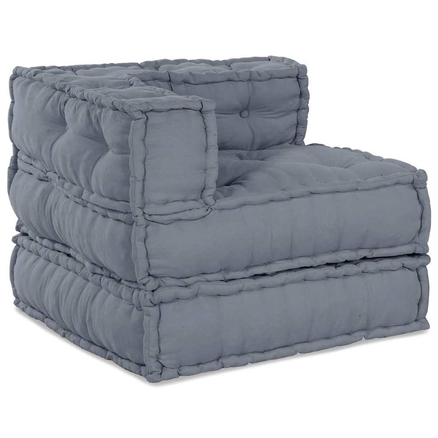 Modular Sofa Unit Fabric Grey 70 x 70 x 56 cm