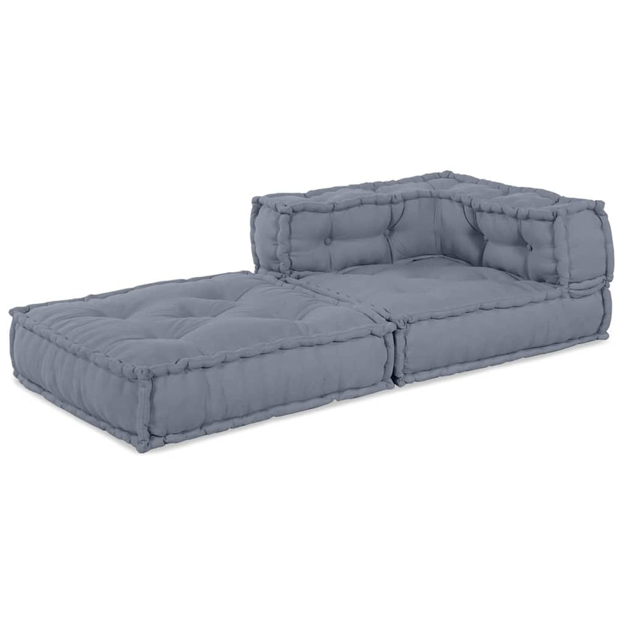 Modular Sofa Unit Fabric Grey 70 x 70 x 56 cm