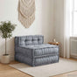 Modular Sofa Unit Fabric Grey 70 x 70 x 56 cm