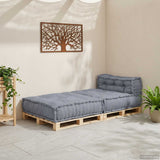 Modular Sofa Unit Grey 70 x 70 x 56 cm Fabric - Side View