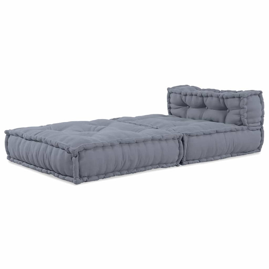 Modular Sofa Unit Fabric Grey 70 x 70 x 56 cm