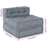 Modular Sofa Grey 70 x 70 x 54 cm Fabric - Extra Image